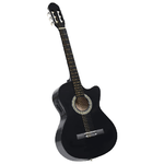 vidaXL Chitarra Classica Western con Equalizzatore e 6 Corde Nera