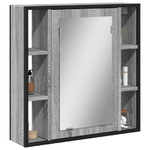 vidaXL Mobile Specchio da Bagno Grigio Sonoma 60x16x60 cm Multistrato