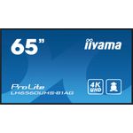 Iiyama LH6560UHS-B1AG visualizzatore di messaggi Pannello A digitale 165,1 cm (65") LED Wi