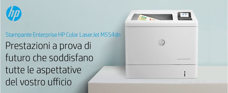 HP-Color-LaserJet-Enterprise-Stampante-Enterprise-Color-LaserJet-M554dn-Color-Stampante-per-Stampa-Porta-USB-frontale-Stampa-fronte-retro