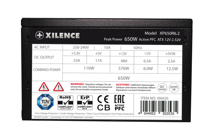 PC--alimentatore-Xilence-Performance-C--XP650R6.2-650W-ATX2.52-XN420