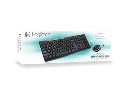 Logitech-Wireless-Combo-MK270-tastiera-Mouse-incluso-USB-QWERTY-Spagnolo-Nero