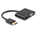 Ewent EC1457 cavo e adattatore video DisplayPort HDMI + VGA (D-Sub) Nero