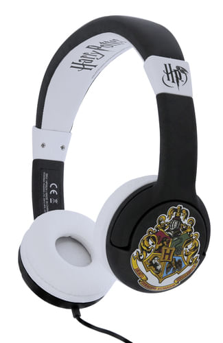 OTL-Technologies-Harry-Potter-Hogwarts-Crest-Kids-Cuffie-Cablato-A-Padiglione-MUSICA-Nero-Bianco