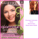 Shampoo colorante da donna colore vivo  ultrabrillante colorazione  per capelli senza ammoniaca rosso rame medio