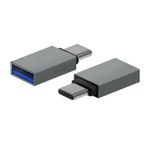 AISENS A108-0718 adattatore per inversione del genere dei cavi USB-C USB-A Grigio