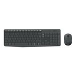 Logitech MK235 tastiera Mouse incluso Casa USB QWERTY US International Grigio