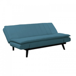 Divano Letto Pieghevole in tessuto blu con piedi in metallo 179x90 cm