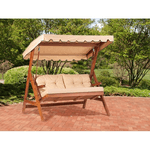 Dondolo 2 Posti da Giardino in Legno Carpino 170x110 cm