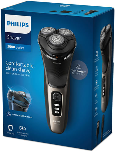 Philips-Shaver-3000-Series-S3242-12-Rasoio-elettrico-Wet---Dry