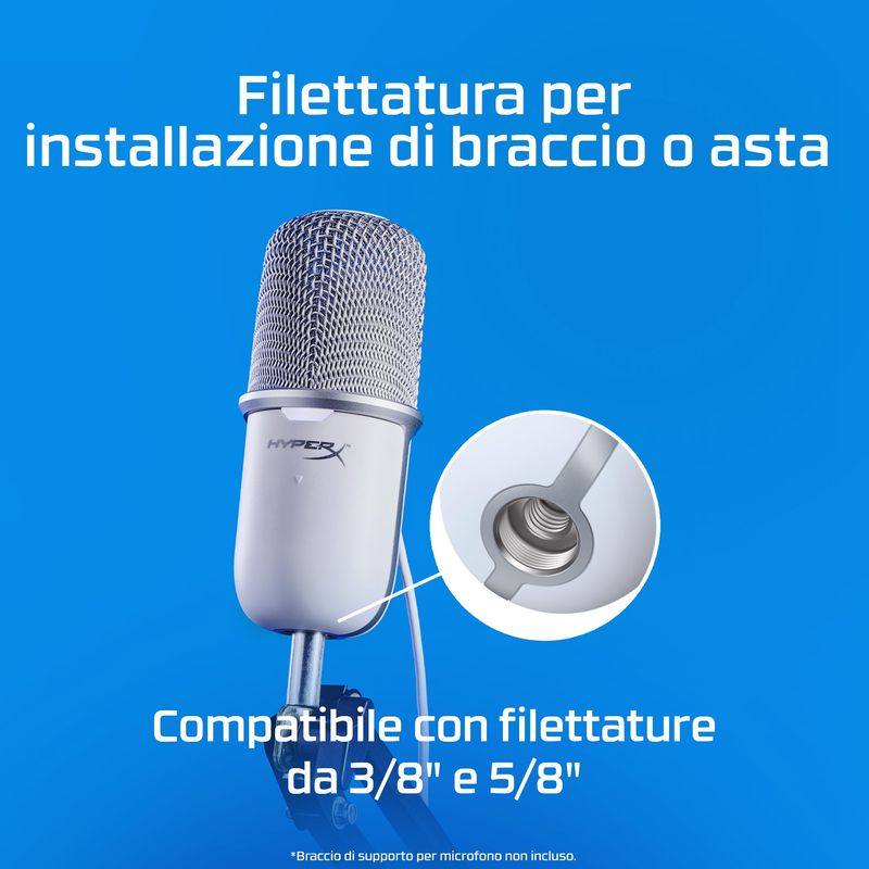 HyperX-SoloCast---USB-Microphone--White--Bianco-Microfono-per-console-di-gioco