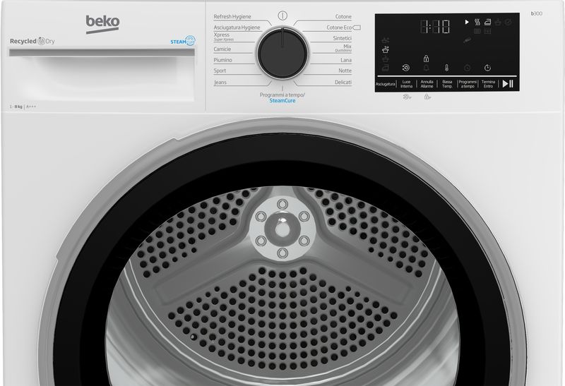 Beko-BTG383IS-asciugatrice-Libera-installazione-Caricamento-frontale-8-kg-Bianco