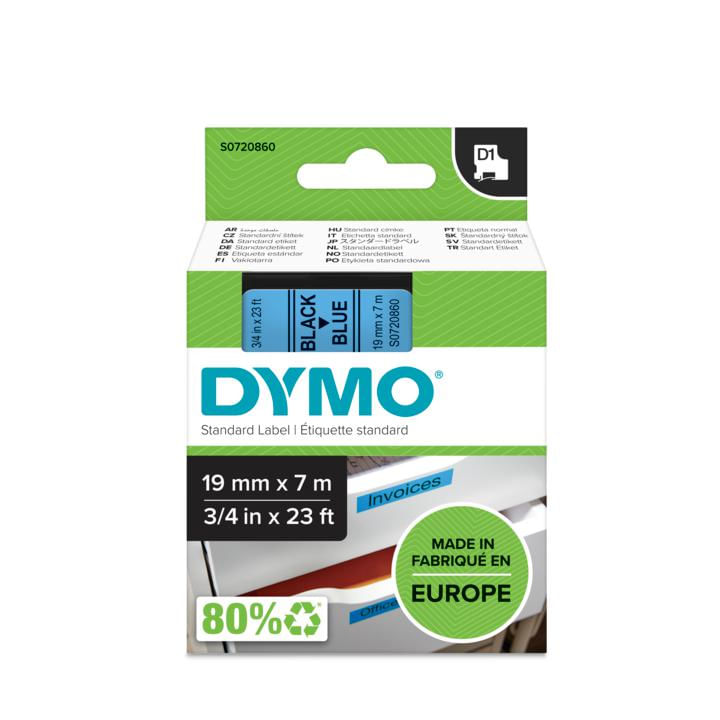 DYMO-D1---Standard-Etichette---Nero-su-blu---19mm-x-7m