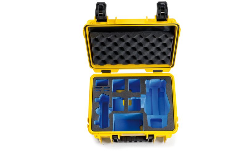 B-W-Outdoor-Case-3000-Type-incl.-DJI-Mavic-2-Inlay-Yellow---Valigia-per-fotocamere-Impermeabile-Capacita-accessori