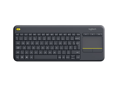 Logitech-K400-Plus-Tv-tastiera-RF-Wireless-QWERTY-Inglese-UK-Nero