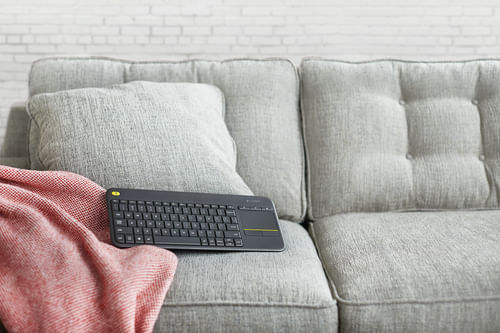 Logitech-K400-Plus-Tv-tastiera-RF-Wireless-QWERTY-Inglese-UK-Nero