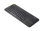 Logitech-K400-Plus-Tv-tastiera-RF-Wireless-QWERTY-Inglese-UK-Nero