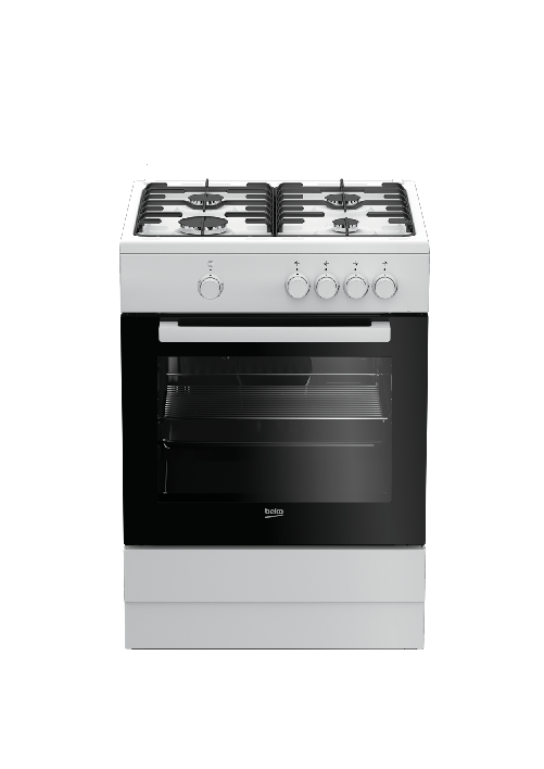 Beko-FSG62000DW-Cucina-a-Gas-Forno-a-Gas-con-Grill-4-Fuochi-Capacita--64-Litri-Classe-energetica-A-60-cm-Bianco