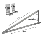 V-TAC Supporto triangolare con angolo regolabile 10°-15° per Pannelli Solari Fotovoltaici