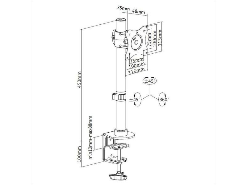 Multibrackets-3293-supporto-da-tavolo-per-Tv-a-schermo-piatto-686-cm--27--Nero-Scrivania