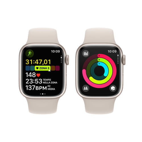 Apple-Watch-Series-9-GPS-41mm-Starlight-Aluminum-Case-Sport-Band-M-L---Starlight-EU