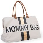 Childhome Mommy Bag Borsa a mano Nero, Oro, Bianco Cotone, Nylon, PU pelle, Poliestere