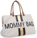 Childhome-MOMMY-Bag-Borsa-Fasciatoio-Bianca-Righe-Oro---Nero