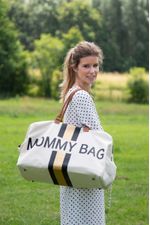 Childhome-MOMMY-Bag-Borsa-Fasciatoio-Bianca-Righe-Oro---Nero