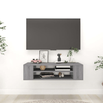 Pensile Porta TV Grigio Sonoma 100x30x26,5 cm Legno ingegnerizzato