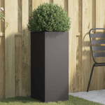 vidaXL Fioriera Nera 32x27,5x75 cm in Acciaio Laminato a Freddo