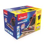 Vileda Revolution Sistema Lavapavimenti con Secchio Strizzatore e Piastra con 2 Panni in Microfibra