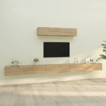 Set di Mobili Porta TV 6 pz Rovere Sonoma in Legno Ingegnerizzato