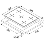 Franke-FHNG-705-4G-TC-BK-C-Nero-Da-incasso-Gas-5-Fornello-i-