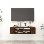 Pensile Porta TV Rovere Marrone 100x30x26,5cm Legno ingegnerizzato