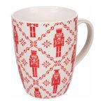 Set 3 pz Mug natalizia 350 ml in gres, Nutcracker