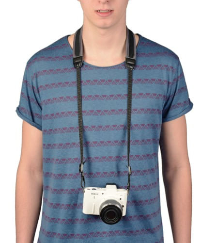 Kaiser-Tracolla-2 in-1 in-Neoprene-con-Due-Occhielli-di-Fissaggio-per-Fotocamere-Compatte