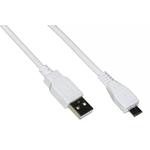 Cavo Micro Usb 2.0 Bianco Mt 2 In Rame Per Ricarica Veloce E Scambio Dati