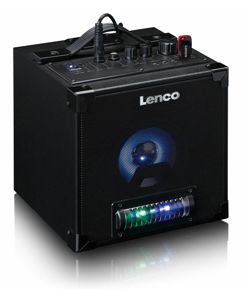 Lenco-BTC-070BK-Impianto-Karaoke-Altoparlante-Bluetooth-con-Microfono