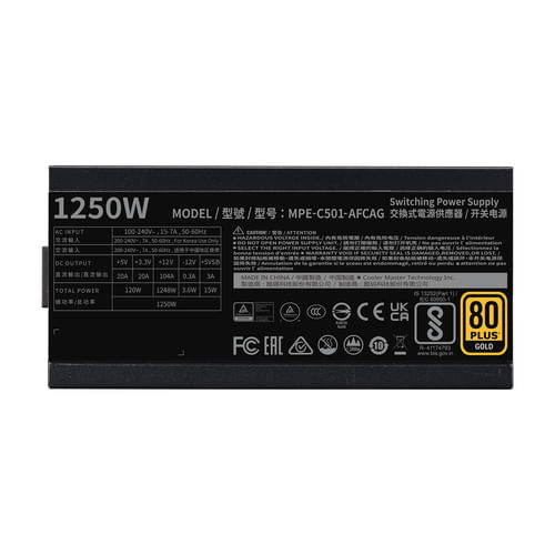 Cooler-Master-MWE-Gold-1250---V2-ATX-3.0-alimentatore-per-computer-1250-W-24-pin-ATX-Nero