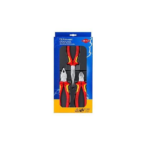 Knipex Pacchetto elettrico KNIPEX 3 pinze VDE (pacchetto sicurezza)