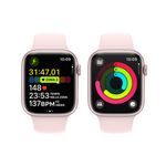 Apple-Watch-Series-9-GPS-Cassa-45mm-in-Alluminio-Rosa-con-Cinturino-Sport-Rosa-Confetto---M-L