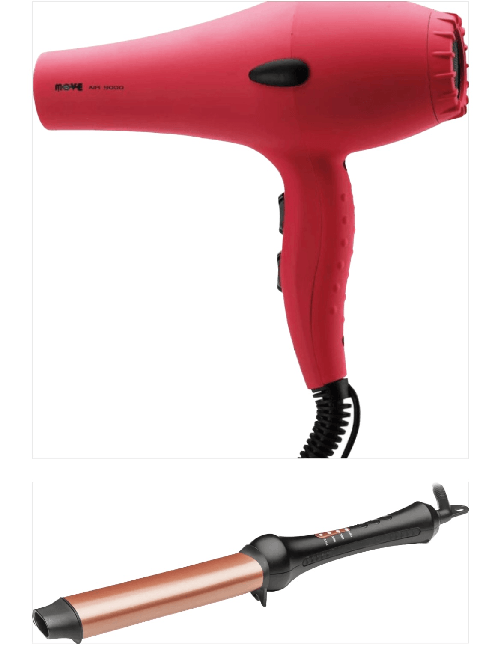 PHON MOVE AIR 9000 PINK PIU' FERRO RETRO' CURL WAVE STYLER II 20X30MM