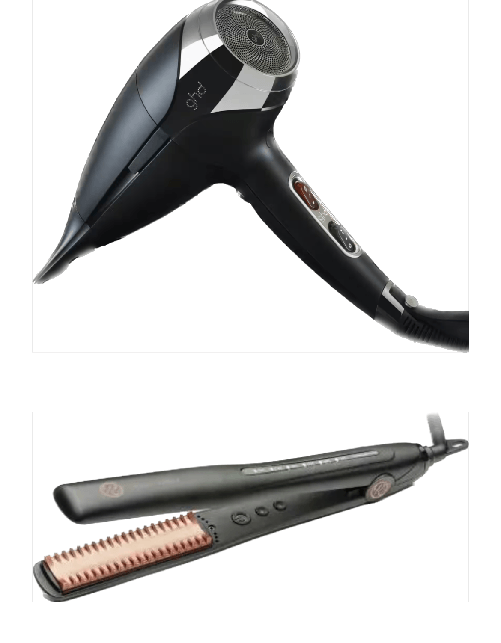 PHON GHD HELIOS NERO E PIASTRA RETRO' COMB HAIR STRAIGHTENER