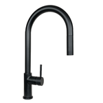 Schock SXRAINBK Aquarain Miscelatore Canna Alta Curvata con Doccia a Doppio Getto Schock Saving Apertura 90 Gradi Nero