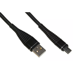 *Cavo Micro Usb Mt 1 Guaina Intrecciata Con Protezione Flessibile Sul Connettore Colore Nero