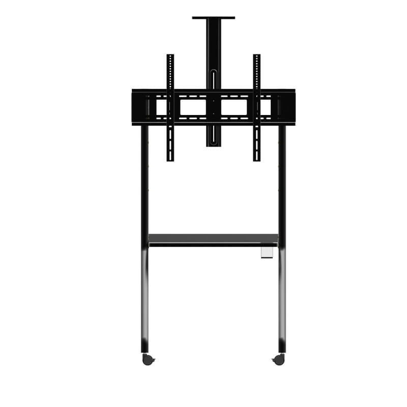 Supporto-da-pavimento-approssimativo-con-ruote-per-TV-49-90---Blocco-ruote---Vassoio-multiuso---Peso-massimo-100-kg---VESA-900X600-mm