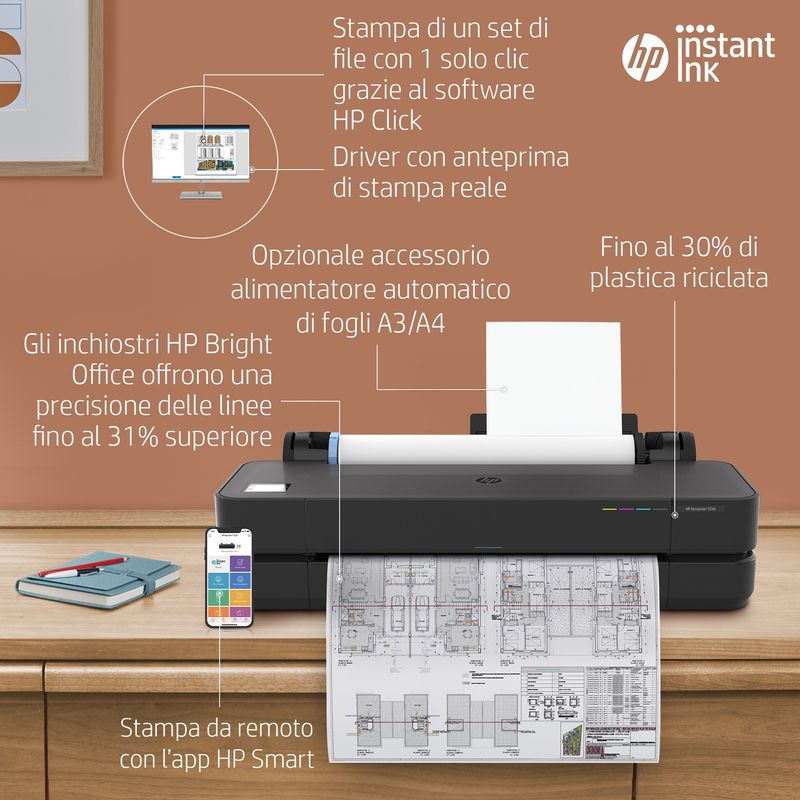 Plotter-Hp-A1-24T250-4Ink-Lan-Usb-30Sec-A1-No-Stand-No-Raccoglitore