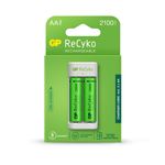 GP-Battery-Caricabatterie-USB-ReCyko-E211-Inclusi-2-Batterie-AA-NiMH-da-2100-mAh