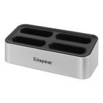 Kingston Technology Workflow Station Cablato USB 3.2 Gen 2 [3.1 Gen 2] Type-C Nero, Argento (WORKFLOW STATION DOCK W/5G