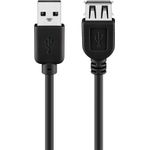 Neutra Cavo Prolunga Usb 2.0 Connettori A-A Maschio/Femmina - Mt. 030 Colore Nero